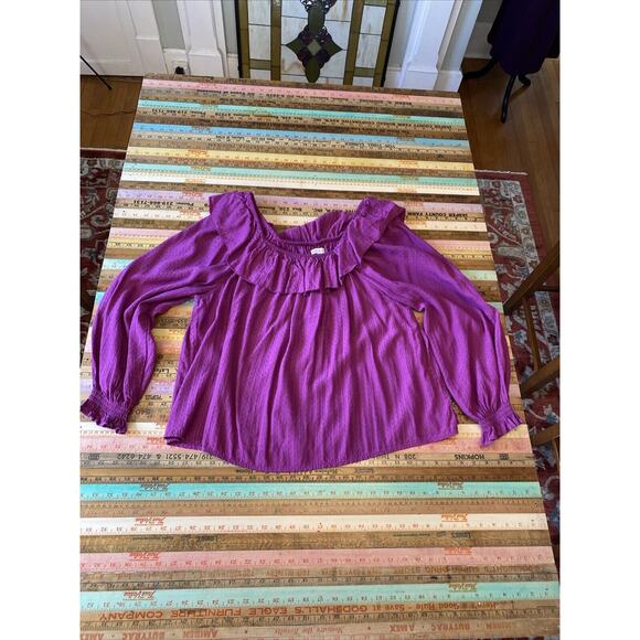 Knox Rose XL Lace Ruffle Boho Cottagecore Shirts Tops Lot Of 2 Eyelet - Picture 10 of 13